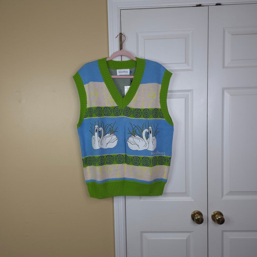 House of Sunny Swan Lake Sleeveless Knitted Jumper Size 14